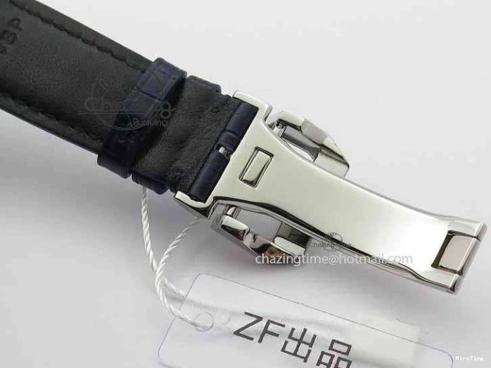 MIROTIME 0328 Portuguese IW3714 Diam ZF V2 1:1 Best Edition White Dial Blue Makers On Blue Leather Strap A79350 (Slim Movement) Stylish 7248